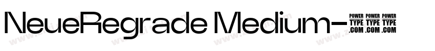 NeueRegrade Medium字体转换